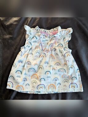 Ruffle Butts Girl's Flutter Tank Top Chasing Rainbows New